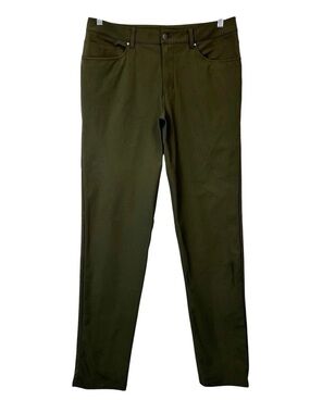 Men's Olive Green Slim Pants